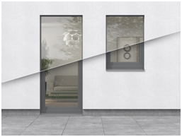 Feine ALUPLAST Fensterrahmen im Vergleich zu herkömmlichen Rahmen.