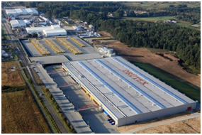 Bau des Europäischen Bauelementezentrums (EBZ).