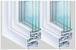 2 Fensterprofile im Querschnitt: 76 AD und MD 