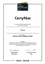 Bester Arbeitsgeber 2022 laut Forbes und Statista.