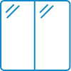 Icon eines Doppelflügelfensters
